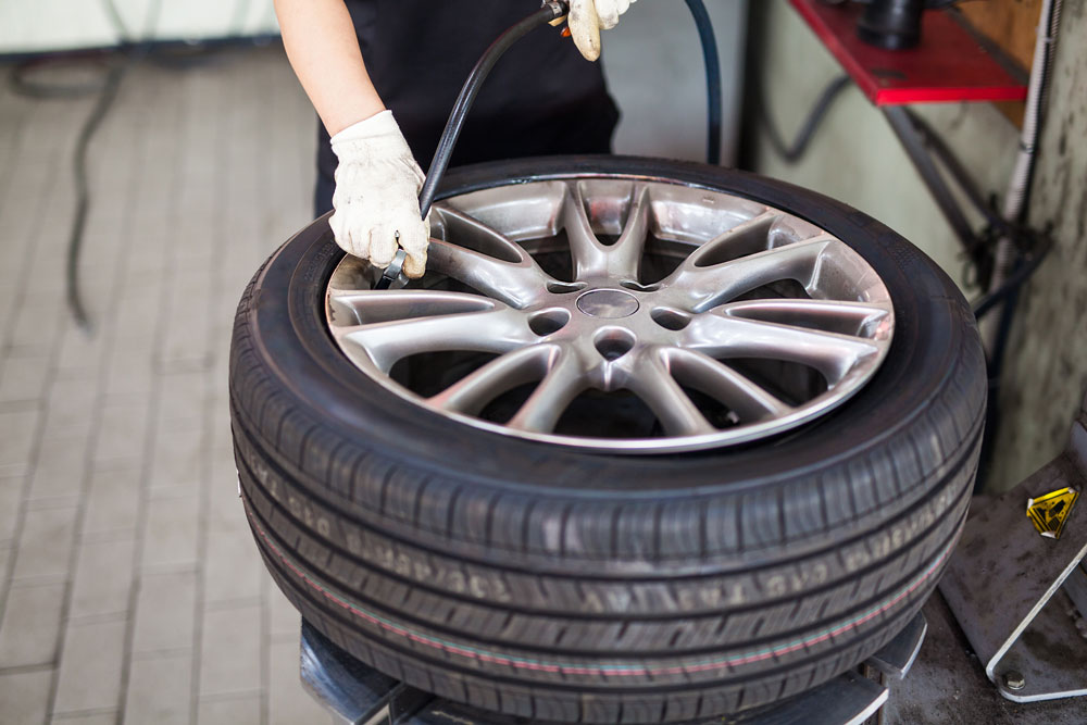 Tires being  Aired